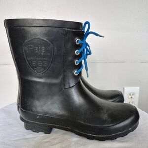 🇨🇦Pajar🇨🇦 Paula Waterproof Mid Calf Waterproof Rainboot Blue Tie Size 37